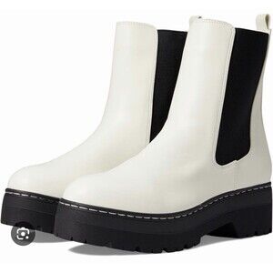 NEW MIA Cayden Platform Lug Sole Chelsea Boot GS1093511 Off-white Women 7.5